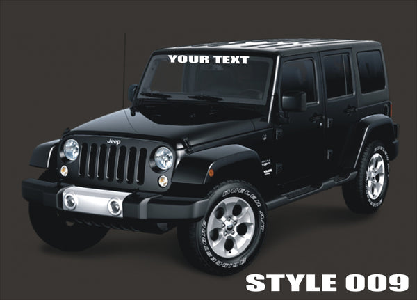 Custom Made Jeep Windshield Banner Decal 36" style 009