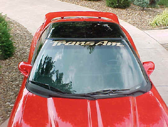 93-02 Trans Am Windshield Banner Decal